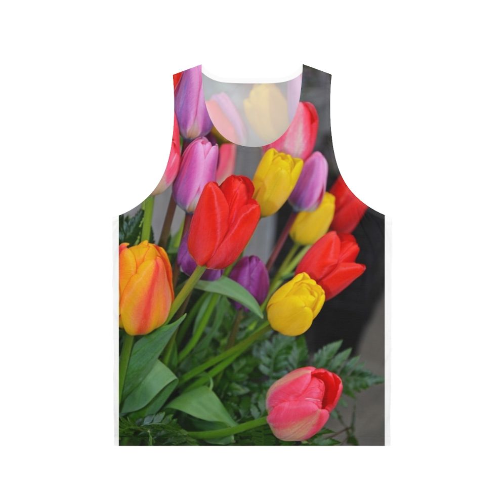 Colorful tulip floral tank top