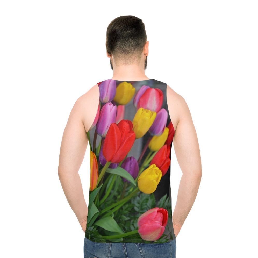 Colorful tulip floral tank top