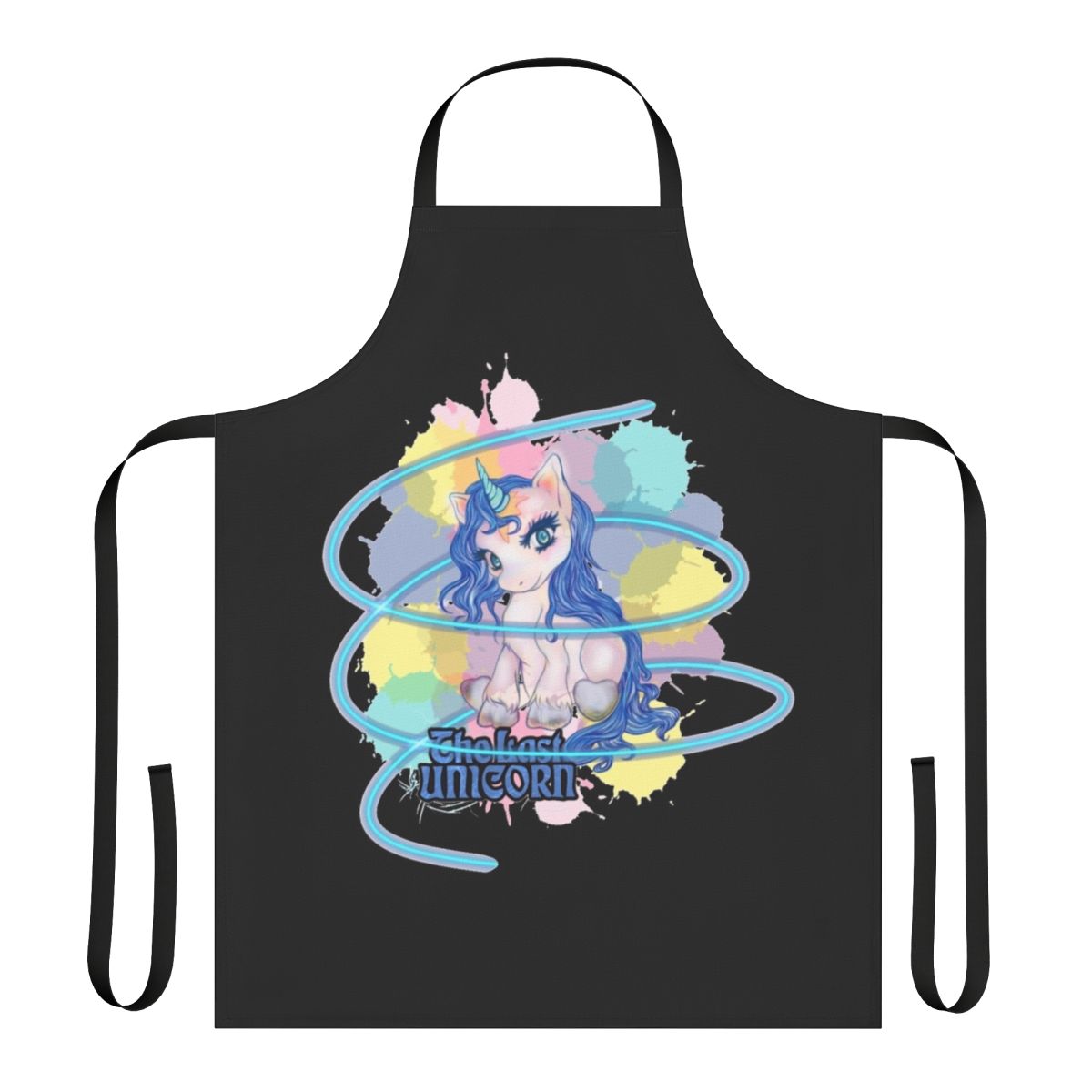 Colorful unicorn apron with cute baby horse design for fantasy kitchen