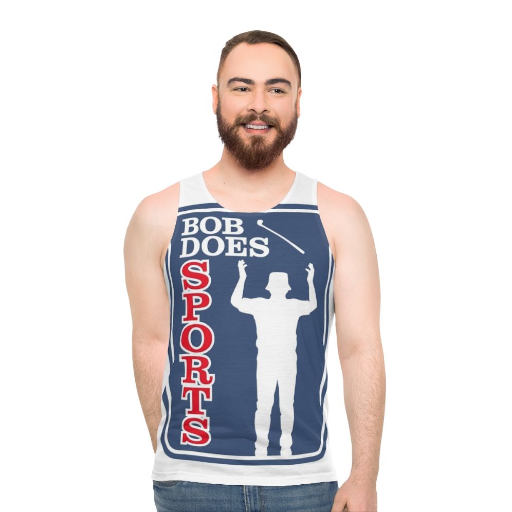 Colorful unisex tank top with animal and floral designs