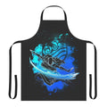 Colorful apron featuring a silhouette design of a waterbender sister from Avatar: The Last Airbender