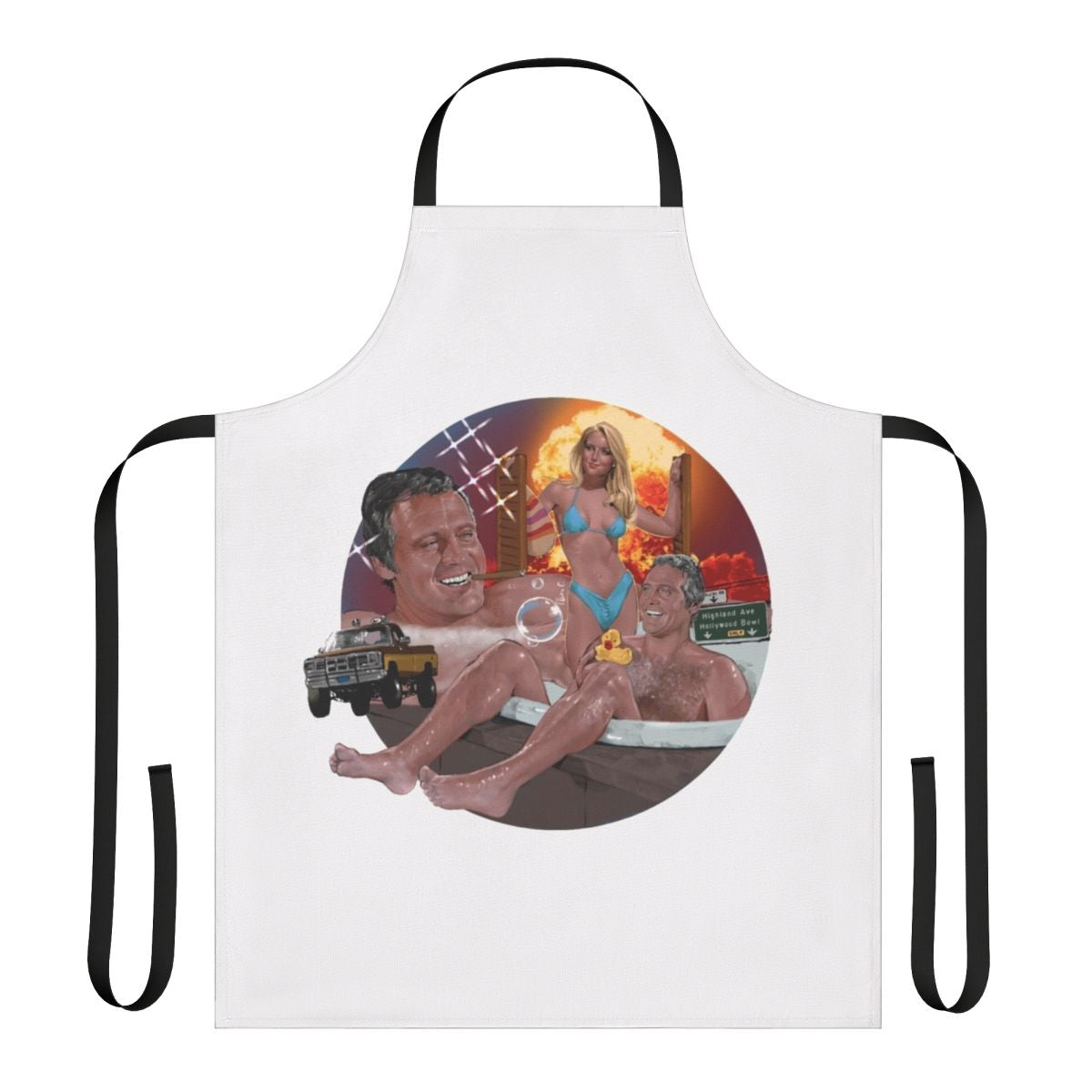 Colt-inspired bib apron featuring a western-style design for the modern home chef or backyard griller.