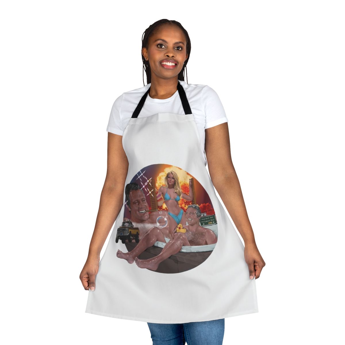 Colt-inspired bib apron featuring a western-style design for the modern home chef or backyard griller.