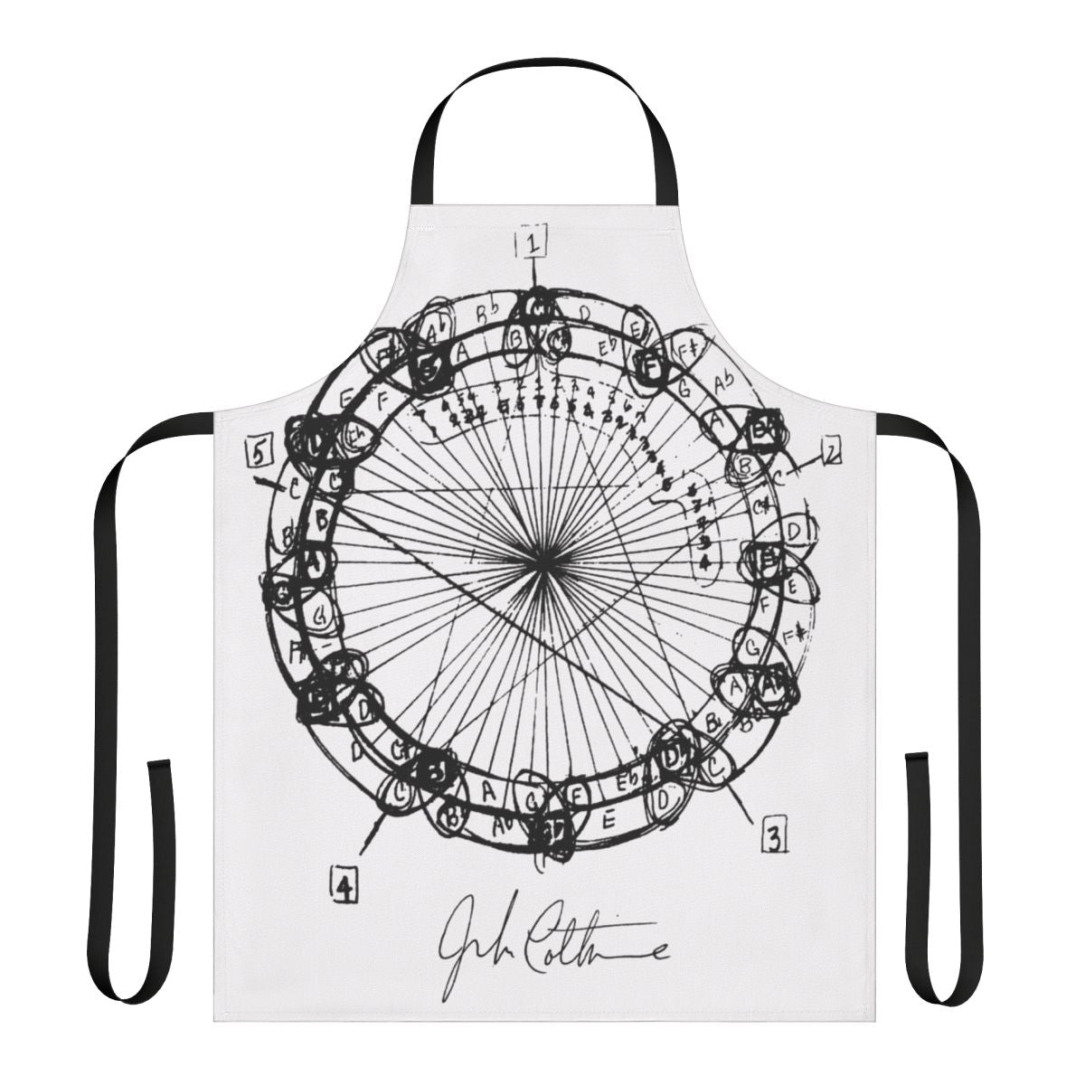 Coltrane Inspired Mandala Dark Design Apron