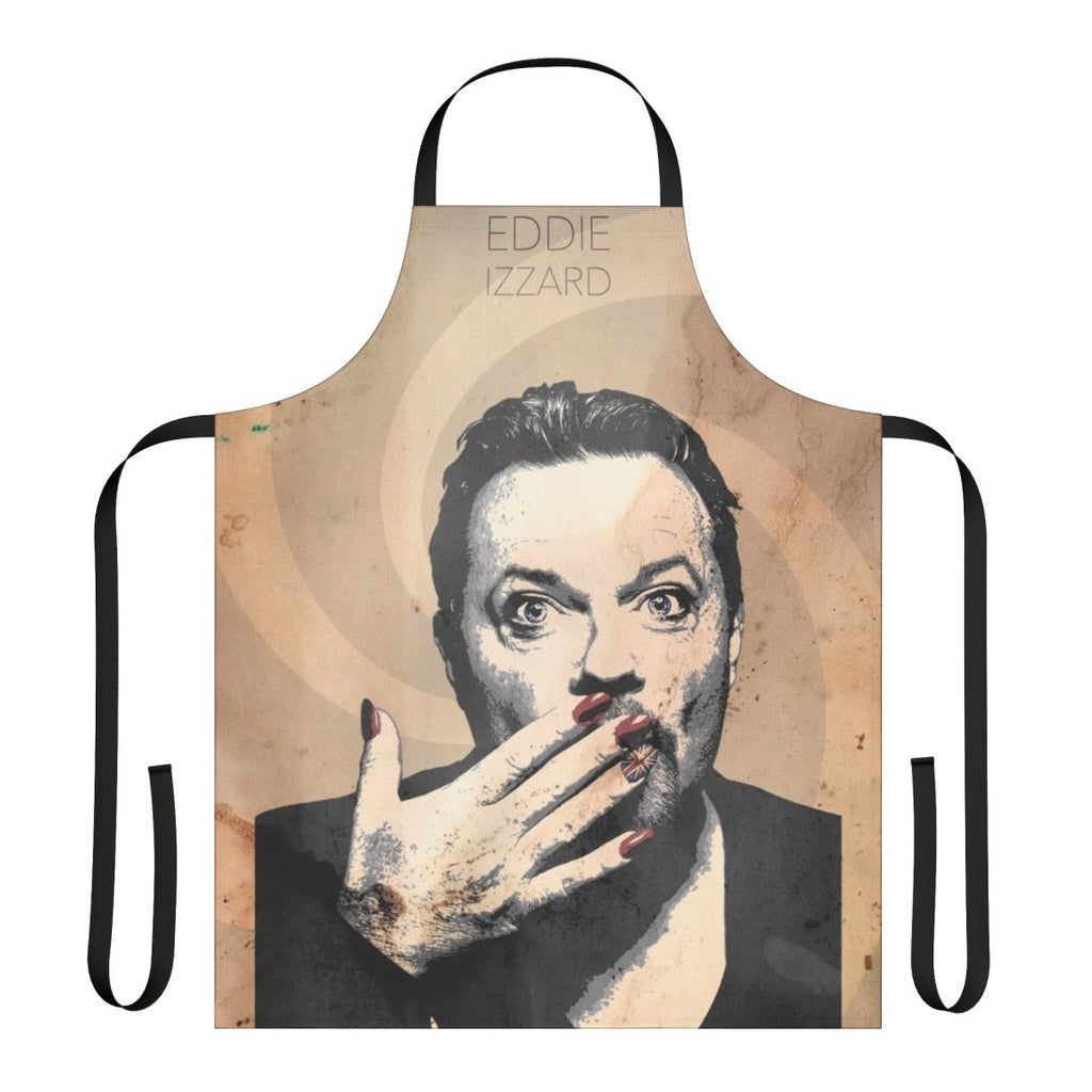 Comedic Eddie Izzard inspired apron with vintage and queer style elements