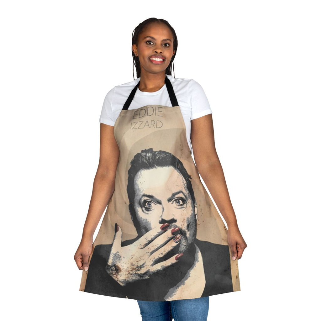 Comedic Eddie Izzard inspired apron with vintage and queer style elements