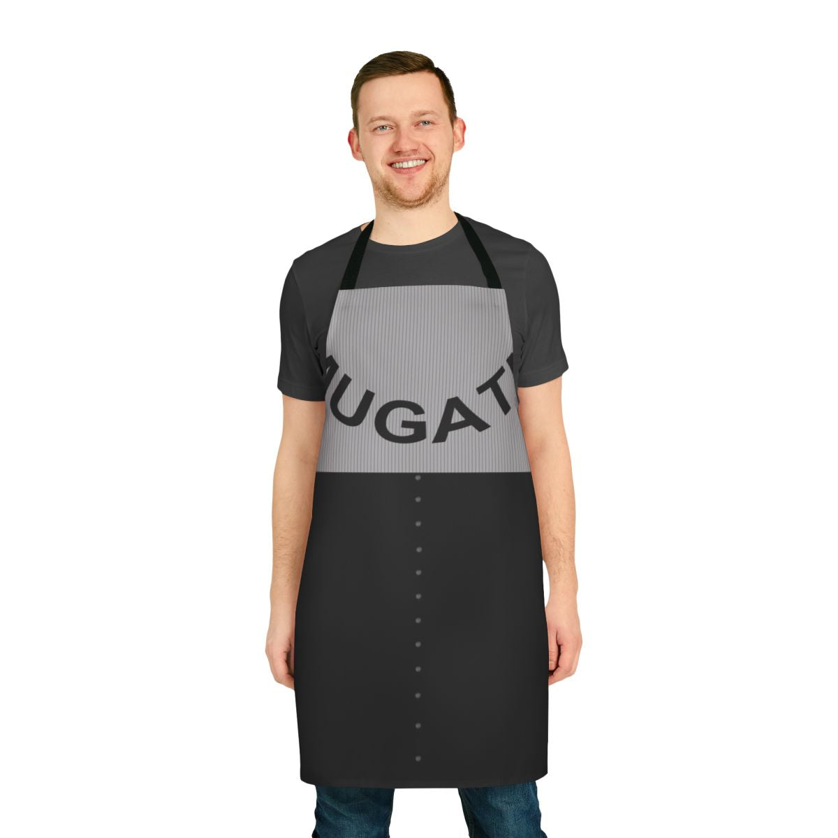 Mugatu-inspired comedy apron with characters from the movie Zoolander