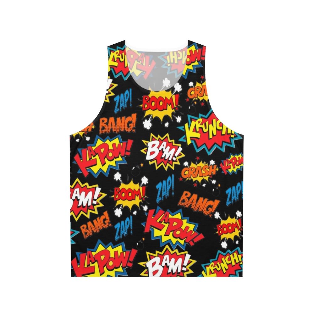 Comic book explosion unisex tank top