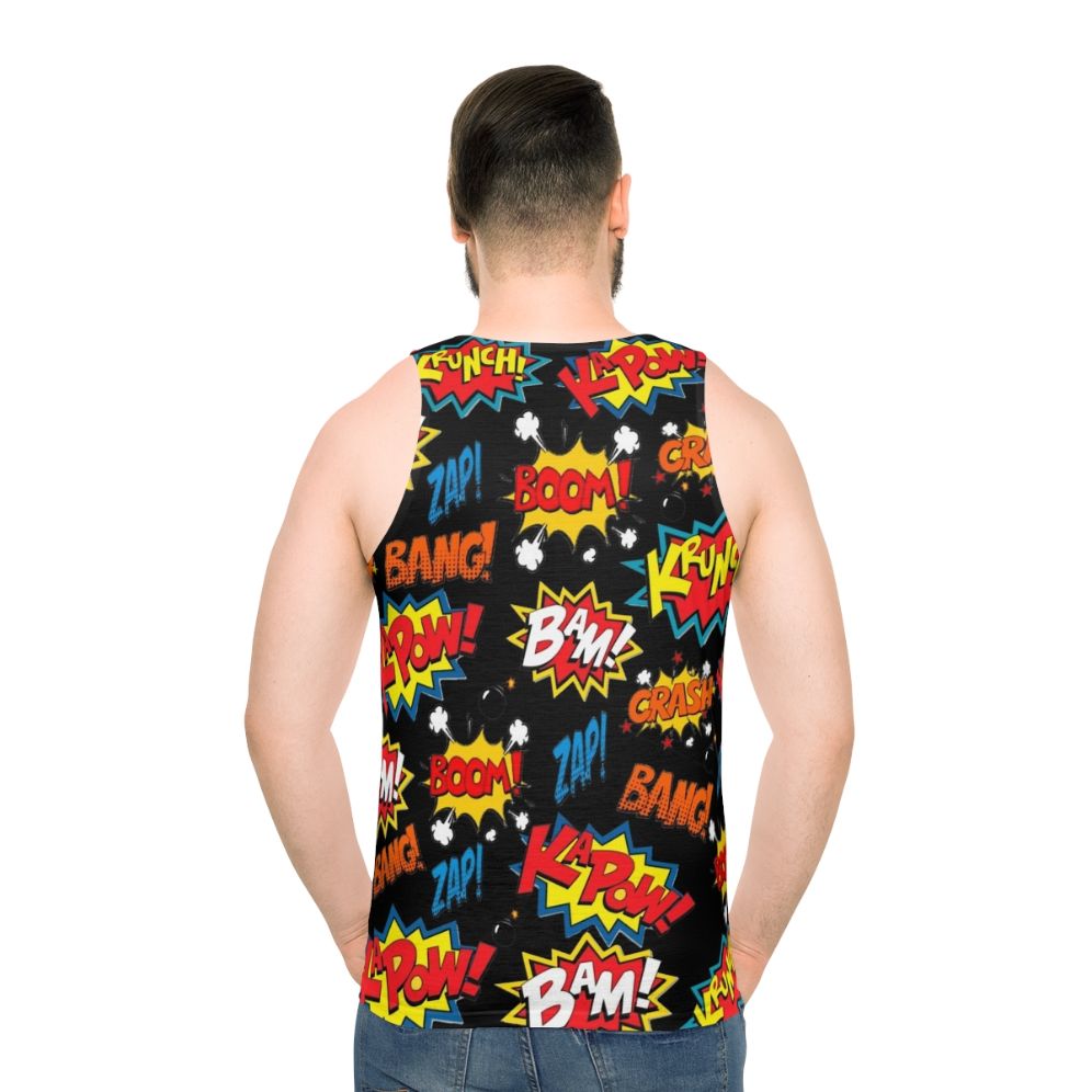 Comic book explosion unisex tank top