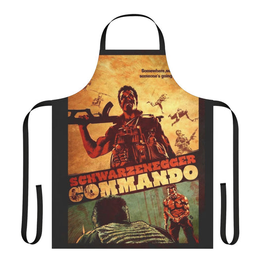 Commando-inspired military-style apron with camouflage pattern