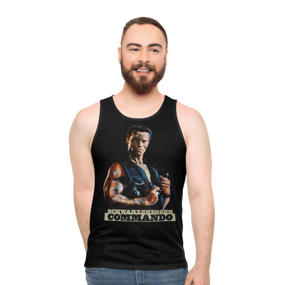 Commando movie Arnold Schwarzenegger retro unisex tank top