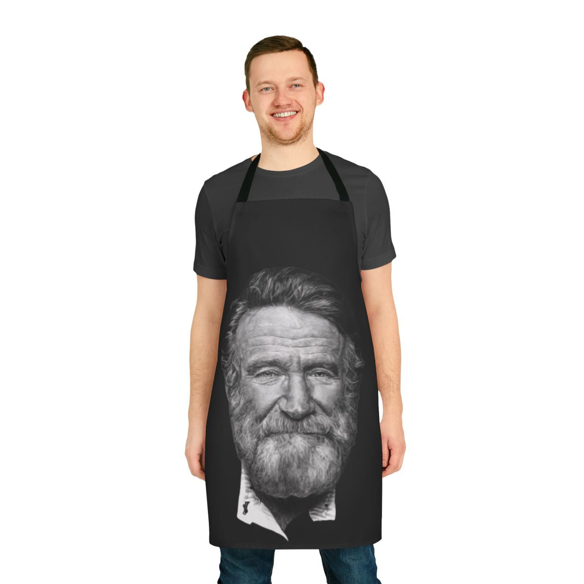 Apron featuring a drawing portrait of the iconic actor and comedian Robin Williams