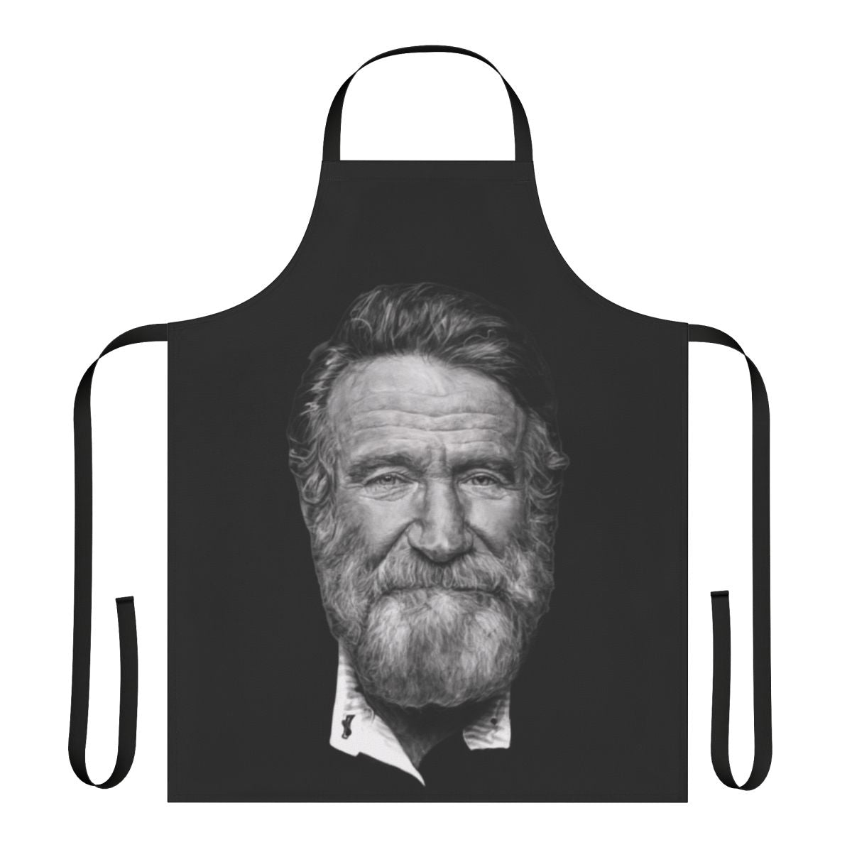 Apron featuring a drawing portrait of the iconic actor and comedian Robin Williams