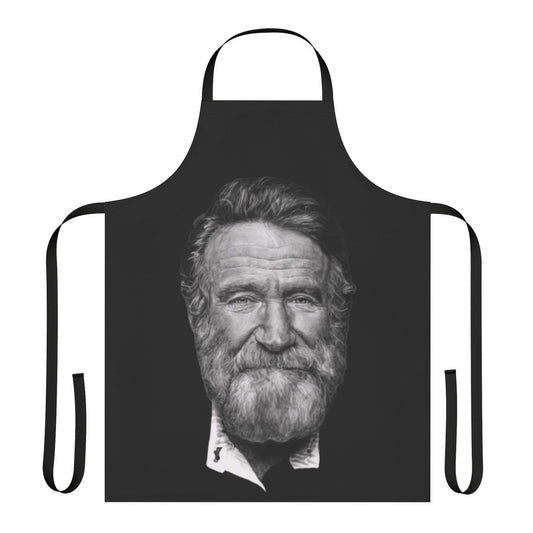 Apron featuring a drawing portrait of the iconic actor and comedian Robin Williams