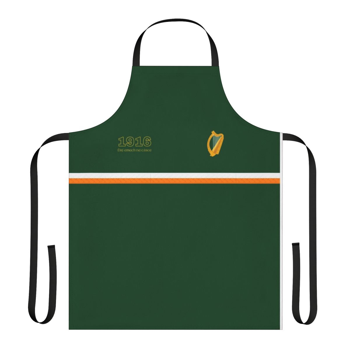 Commemorative 1916 Easter Rising Apron featuring Irish harp and historical symbolism