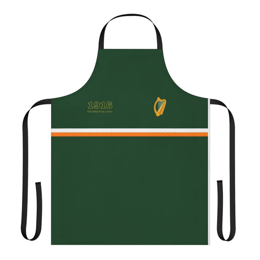 Commemorative 1916 Easter Rising Apron featuring Irish harp and historical symbolism