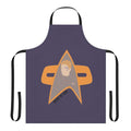 7 of 9 character apron from Star Trek Voyager featuring the Borg symbol and Starfleet uniform