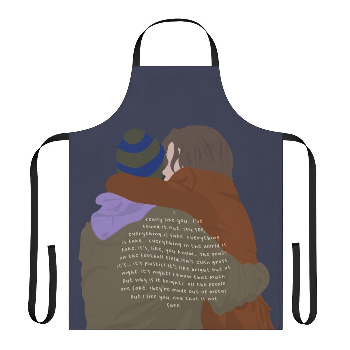 Apron with line art design featuring Prince Wilhelm and Simon Eriksson from the Netflix series Young Royals