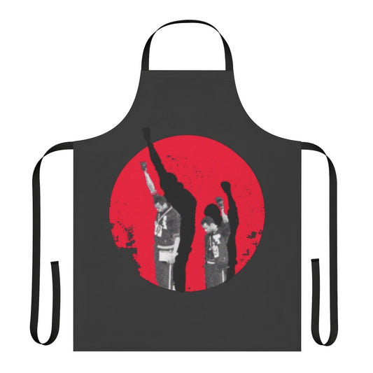 Apron featuring the iconic black power salute from the 1968 Mexico Olympics