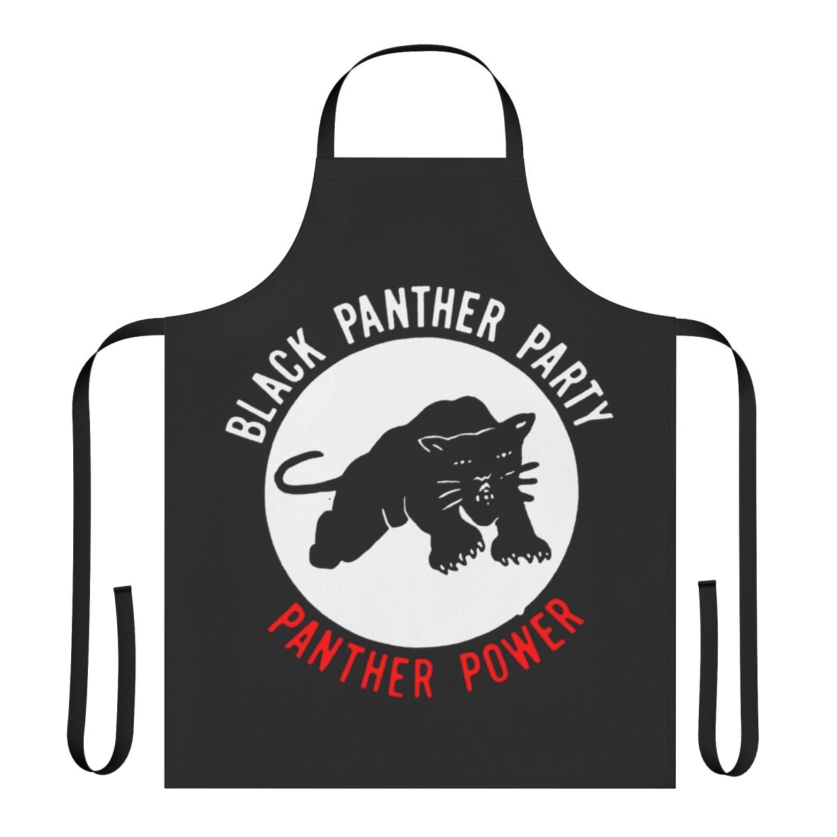 Black Panther inspired apron featuring the iconic panther logo