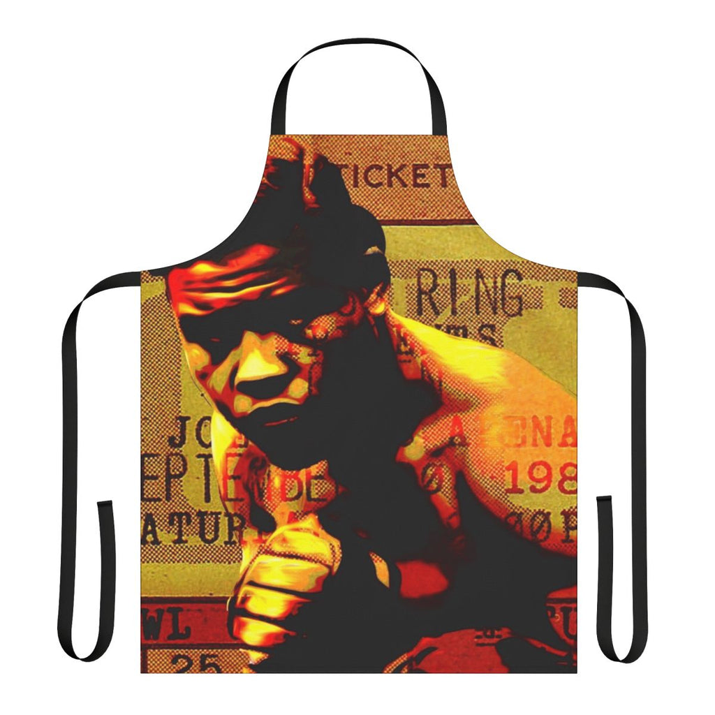 Apron featuring a graphic of Joe Louis, the legendary boxer known as "The Brown Bomber"
