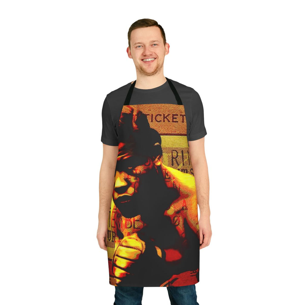 Apron featuring a graphic of Joe Louis, the legendary boxer known as "The Brown Bomber"