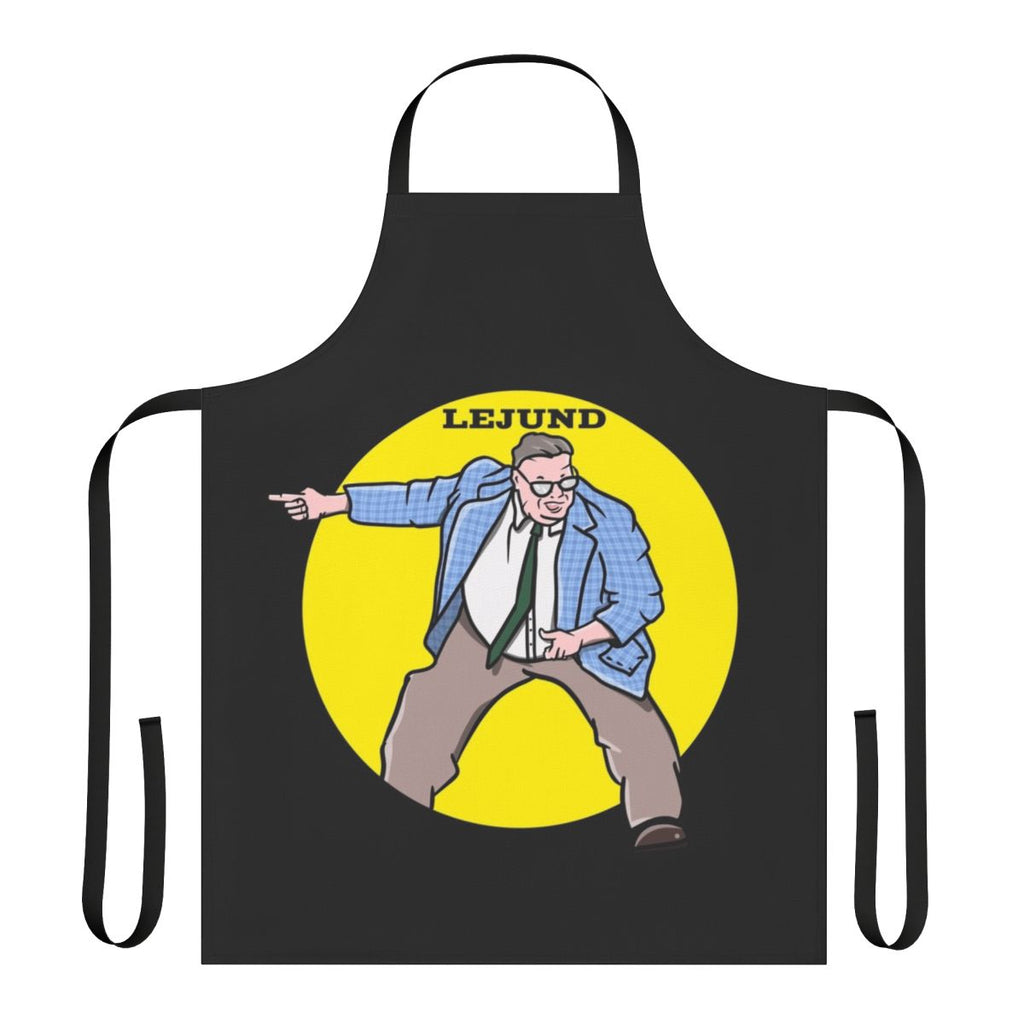 Chris Farley inspired apron with "Down by the River" motivational speaker design