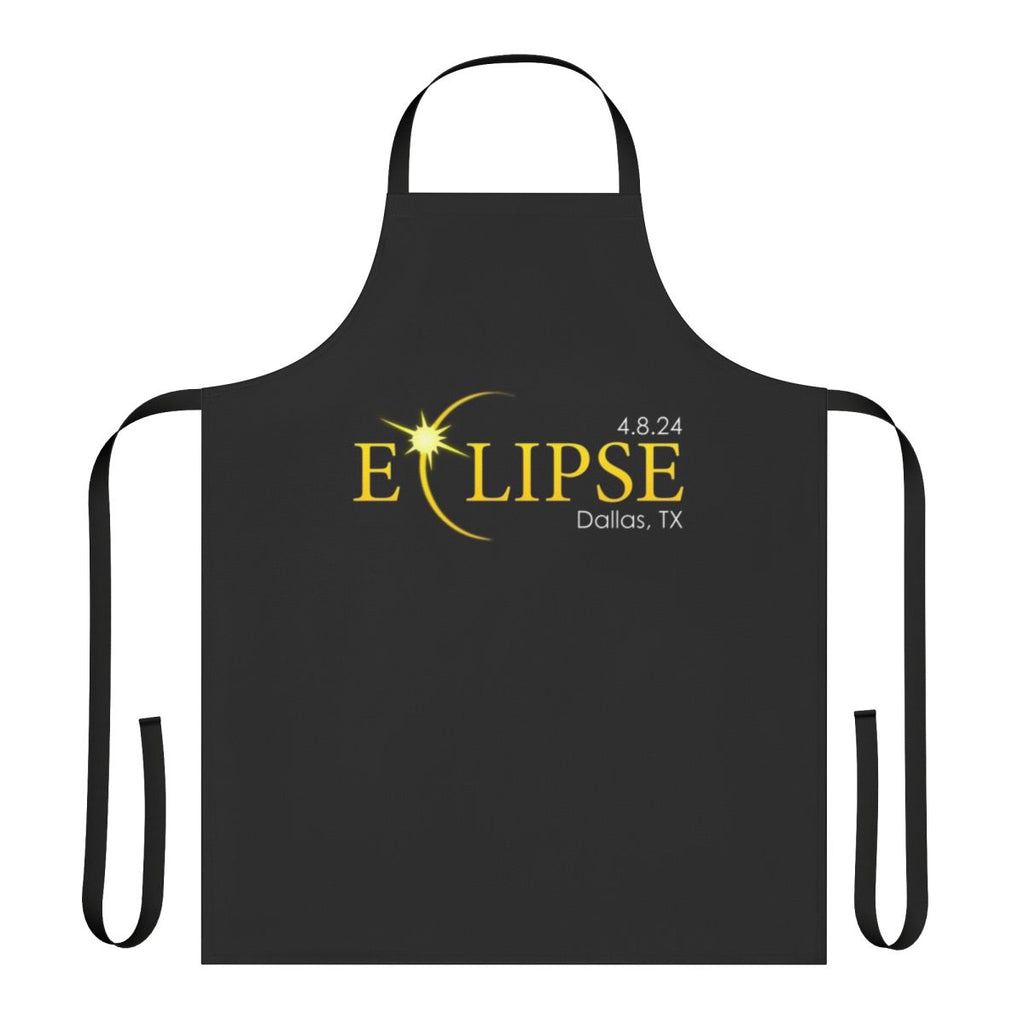 Apron featuring the 2024 total solar eclipse over Dallas