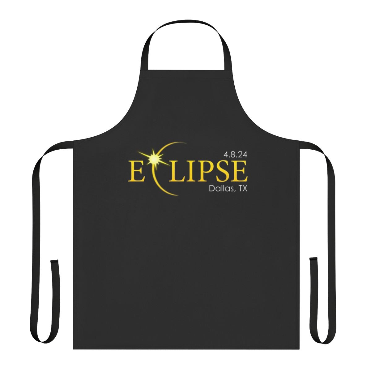 Apron featuring the 2024 total solar eclipse over Dallas