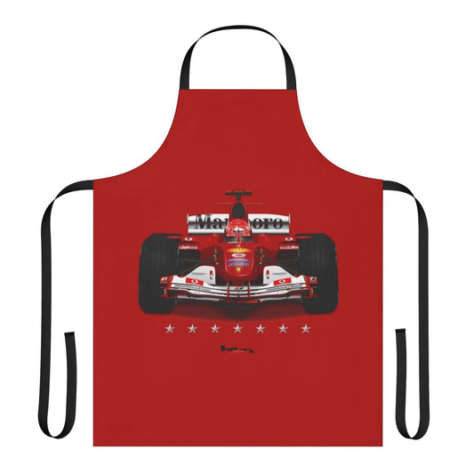 Stylish apron featuring the iconic F2004 racing car design