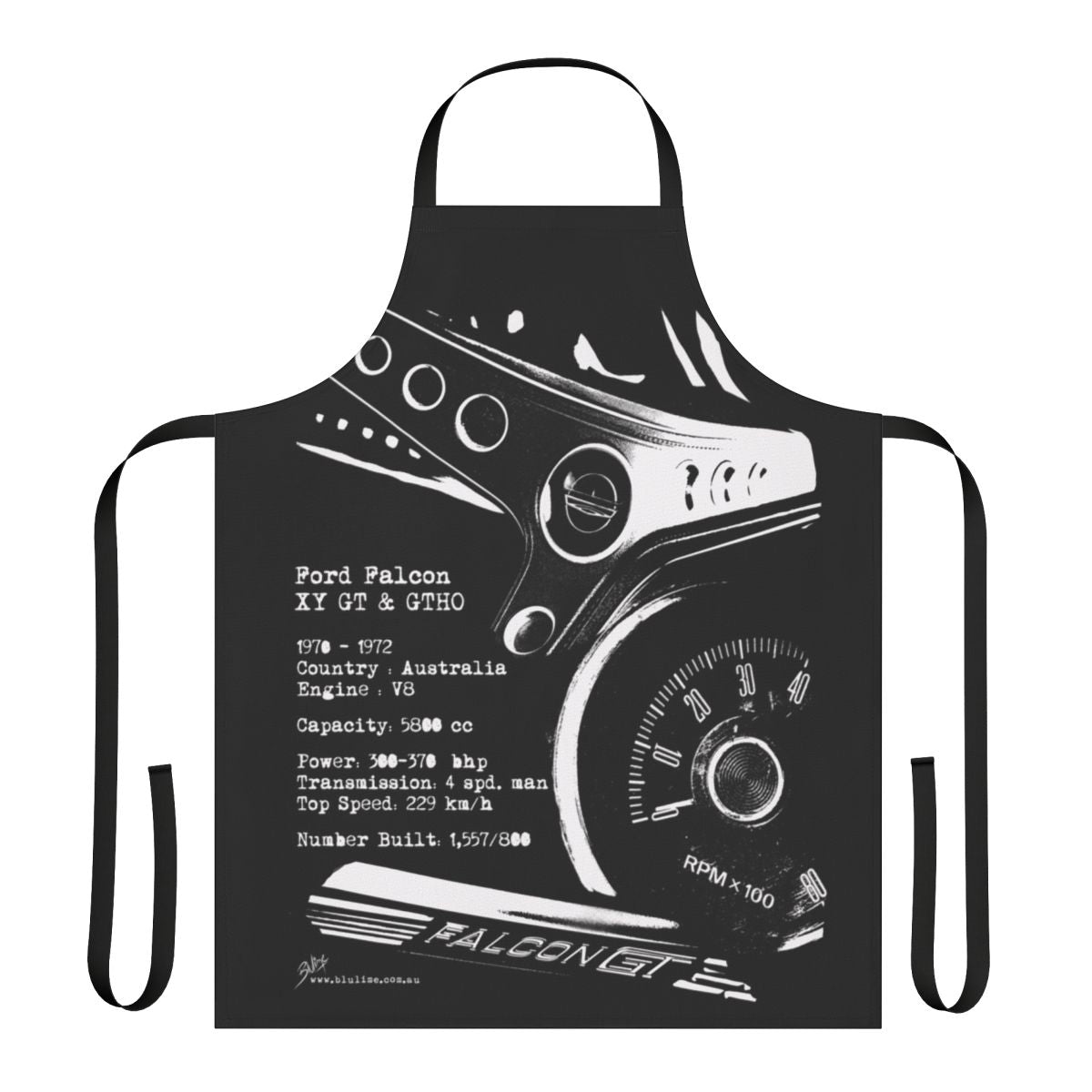 Apron featuring the iconic Ford Falcon XY GT GTHO, a classic Australian muscle car