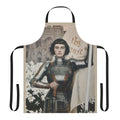 Apron featuring a portrait of Joan of Arc, the famous French heroine and Catholic saint