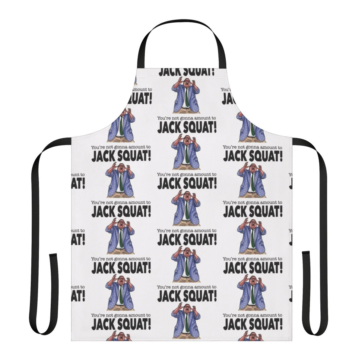 "Funny Matt Foley Inspired Apron with Raised Hands Design"