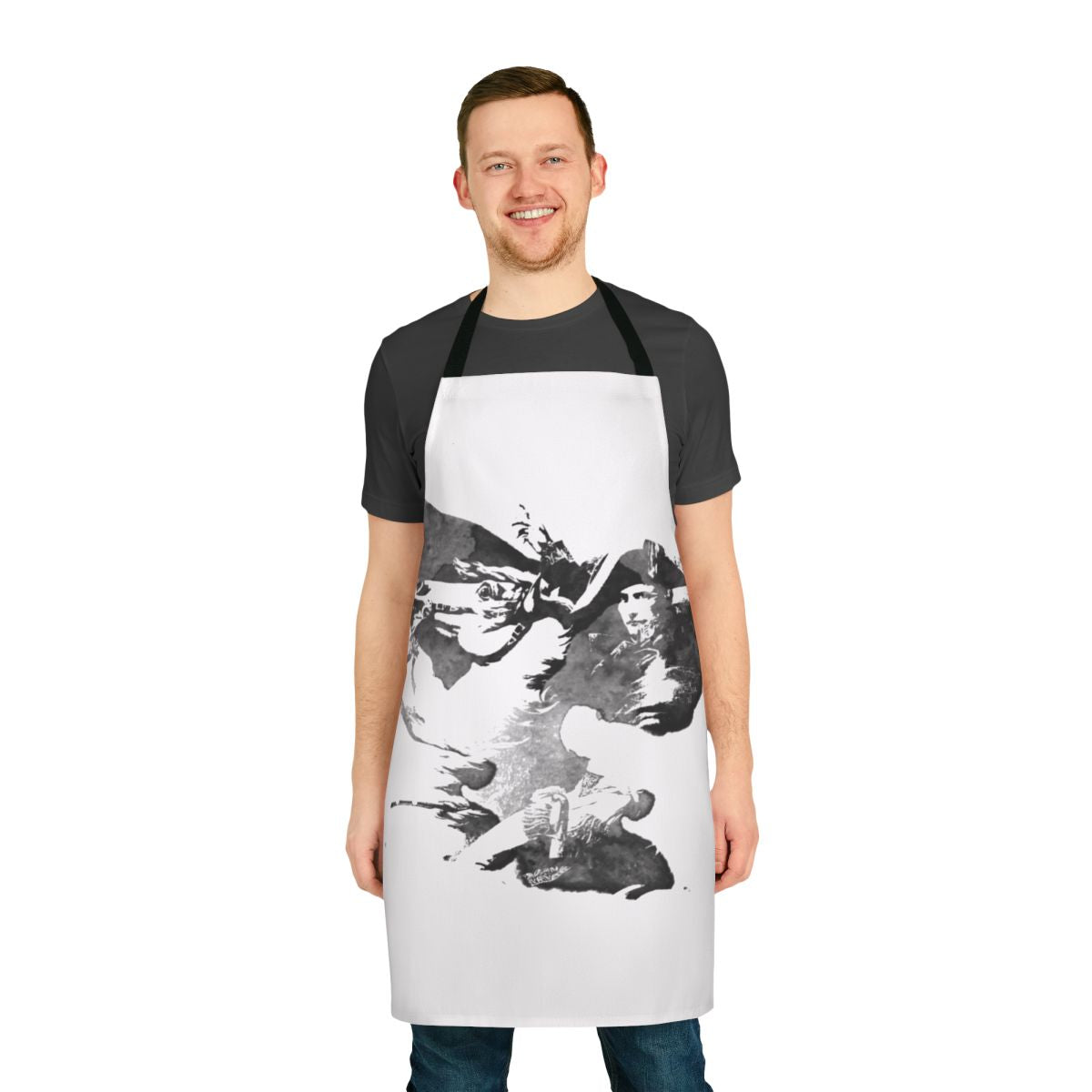 Apron featuring an image of Napoleon Bonaparte, the legendary French military leader and emperor