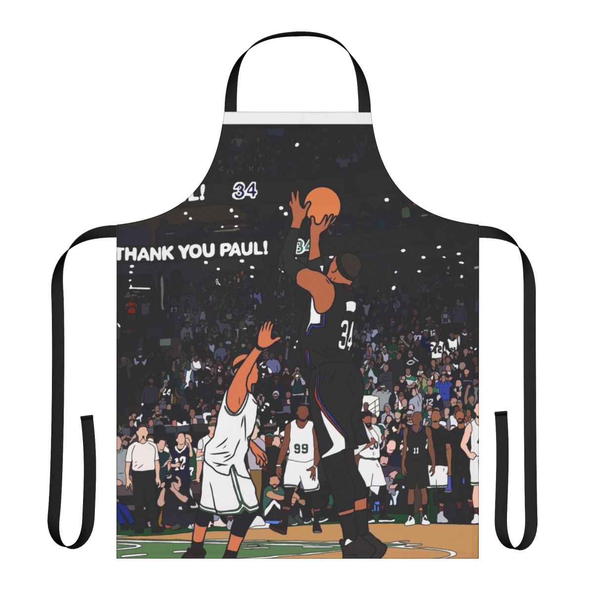 Paul Pierce Boston Celtics Apron featuring his iconic last shot at TD Garden