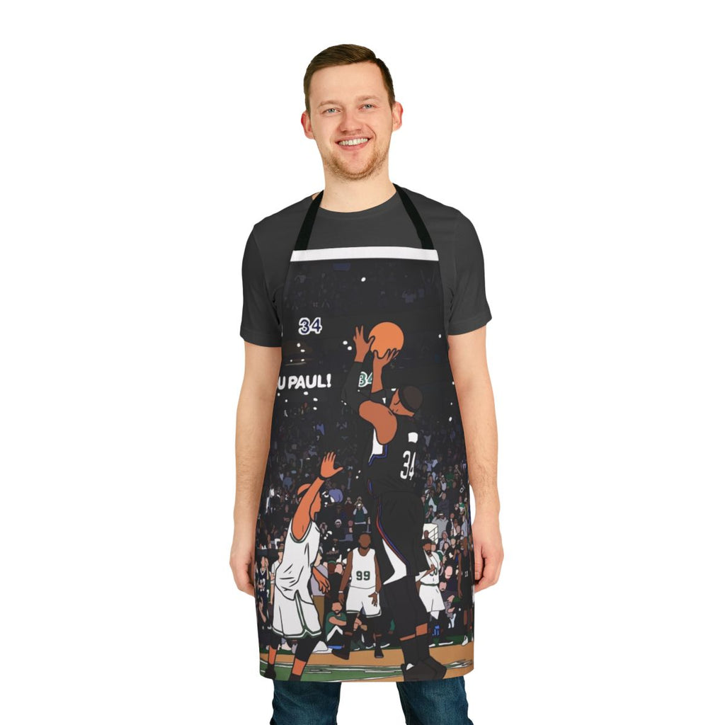 Paul Pierce Boston Celtics Apron featuring his iconic last shot at TD Garden