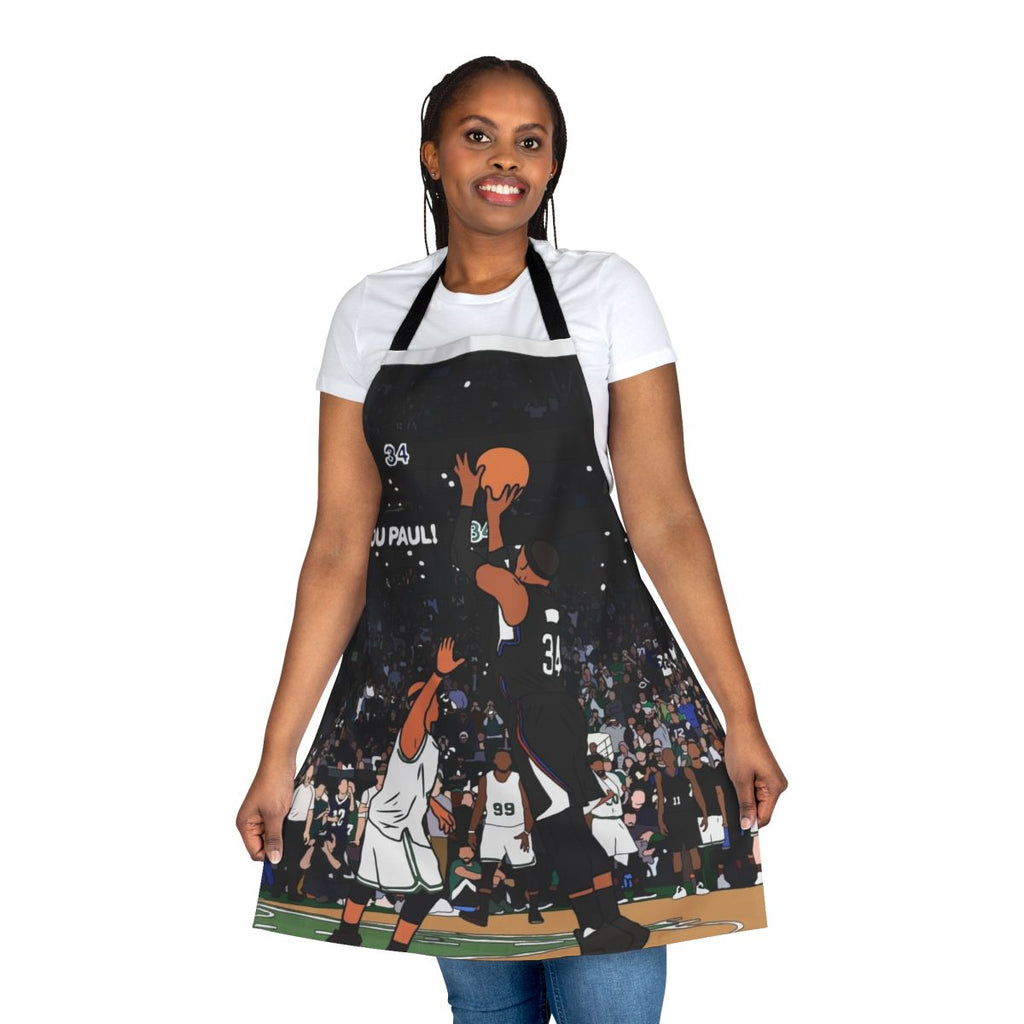 Paul Pierce Boston Celtics Apron featuring his iconic last shot at TD Garden