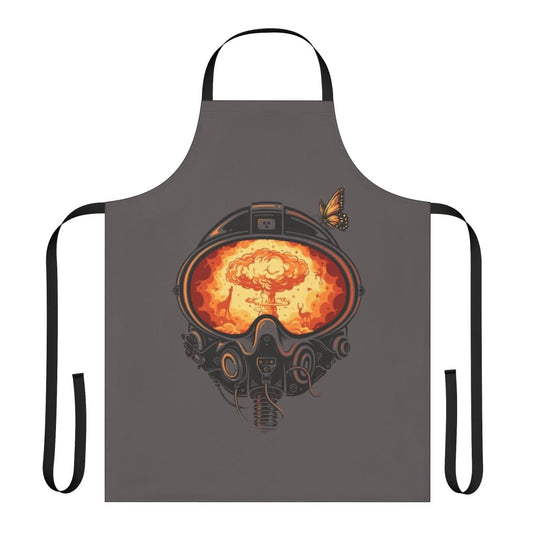 Last Goodbye Apron featuring a pilot silhouette, butterflies, and clouds