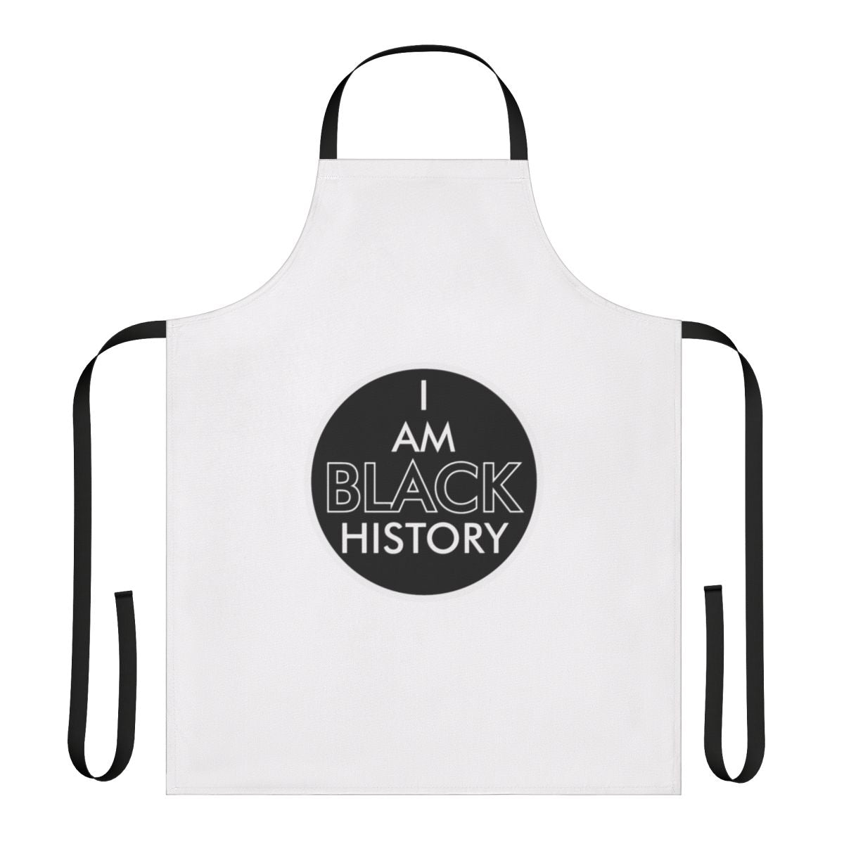 Retro-inspired apron featuring a black history-themed design