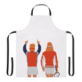 Apron featuring vector art design of tennis legends Bjorn Borg and John McEnroe