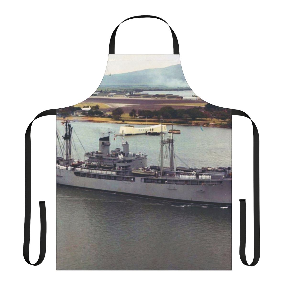Uss Isle Royale Inspired Navy Apron