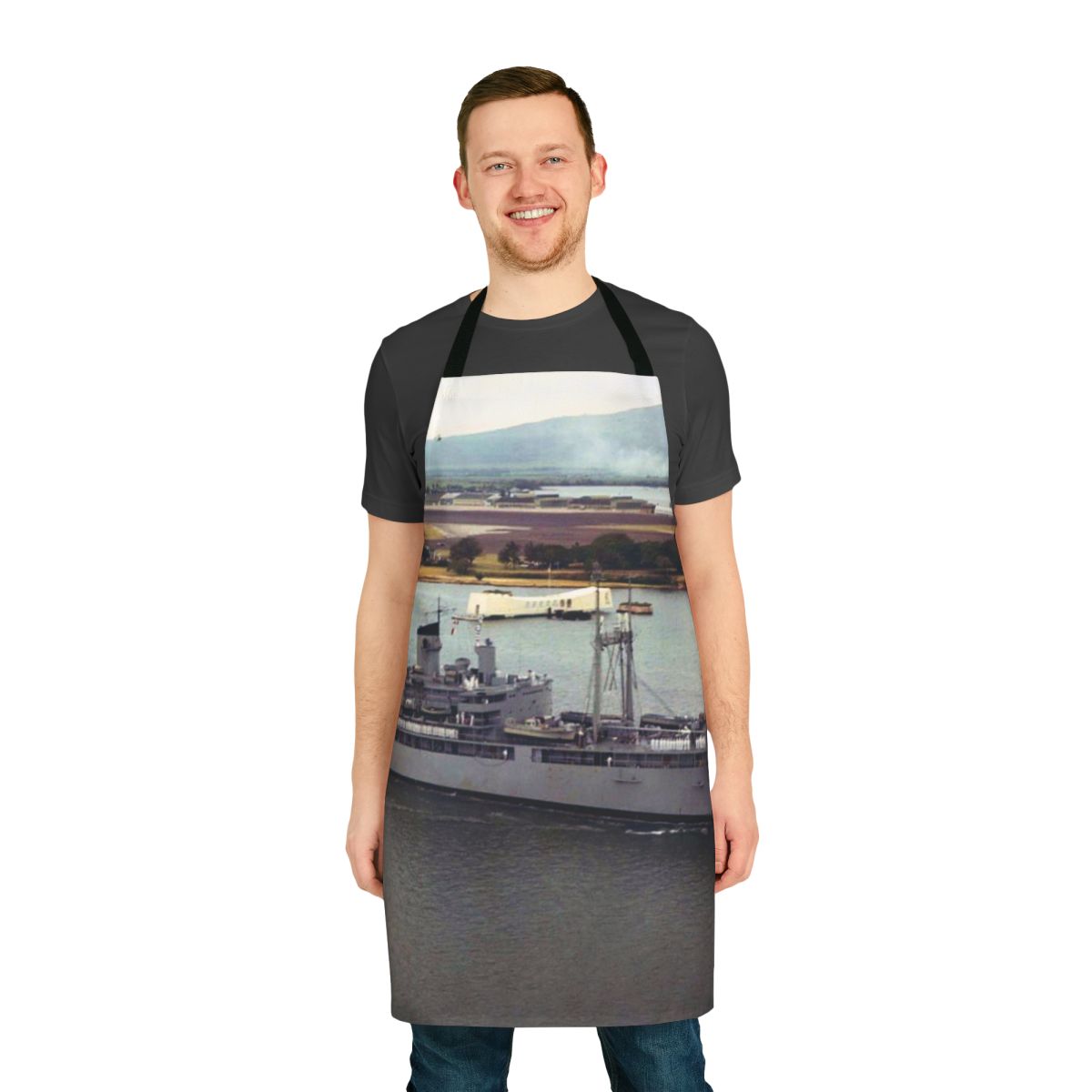 Uss Isle Royale Inspired Navy Apron