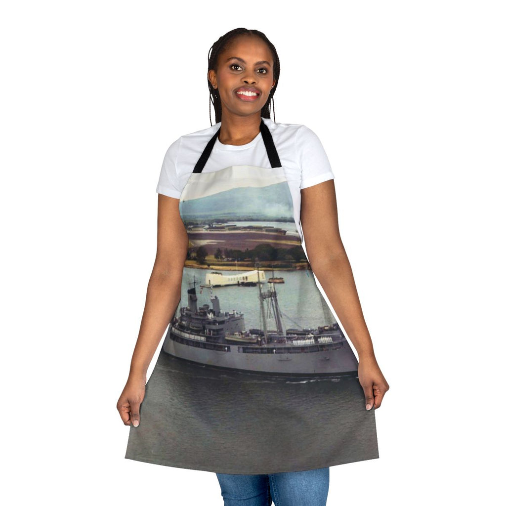 Uss Isle Royale Inspired Navy Apron