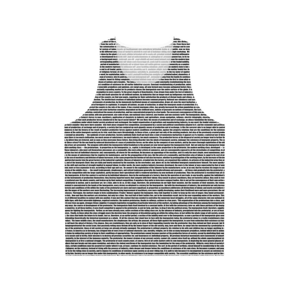 Unisex tank top with Communist Manifesto design
