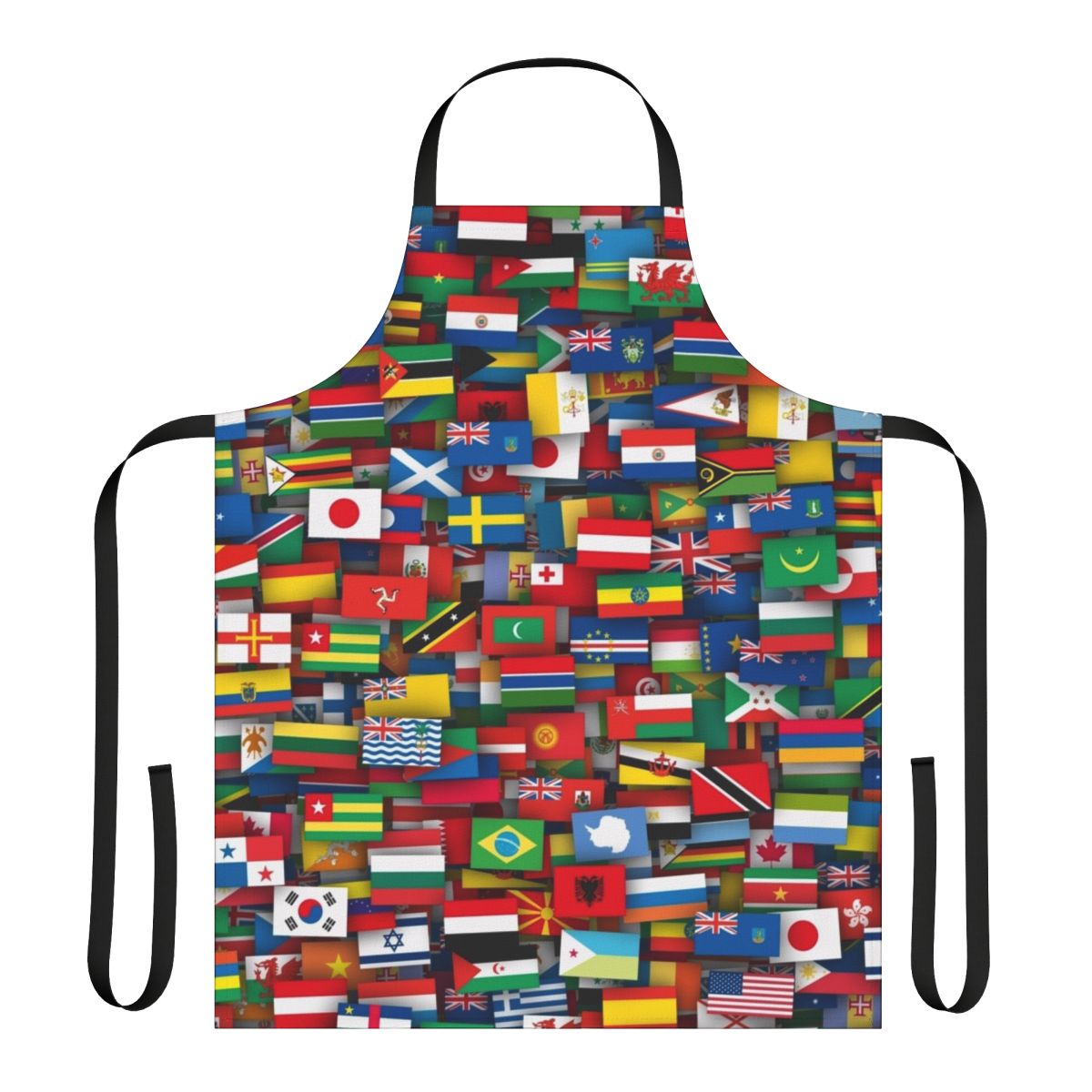Apron featuring flags of all countries in the world