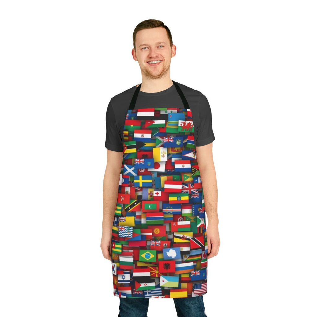 Apron featuring flags of all countries in the world