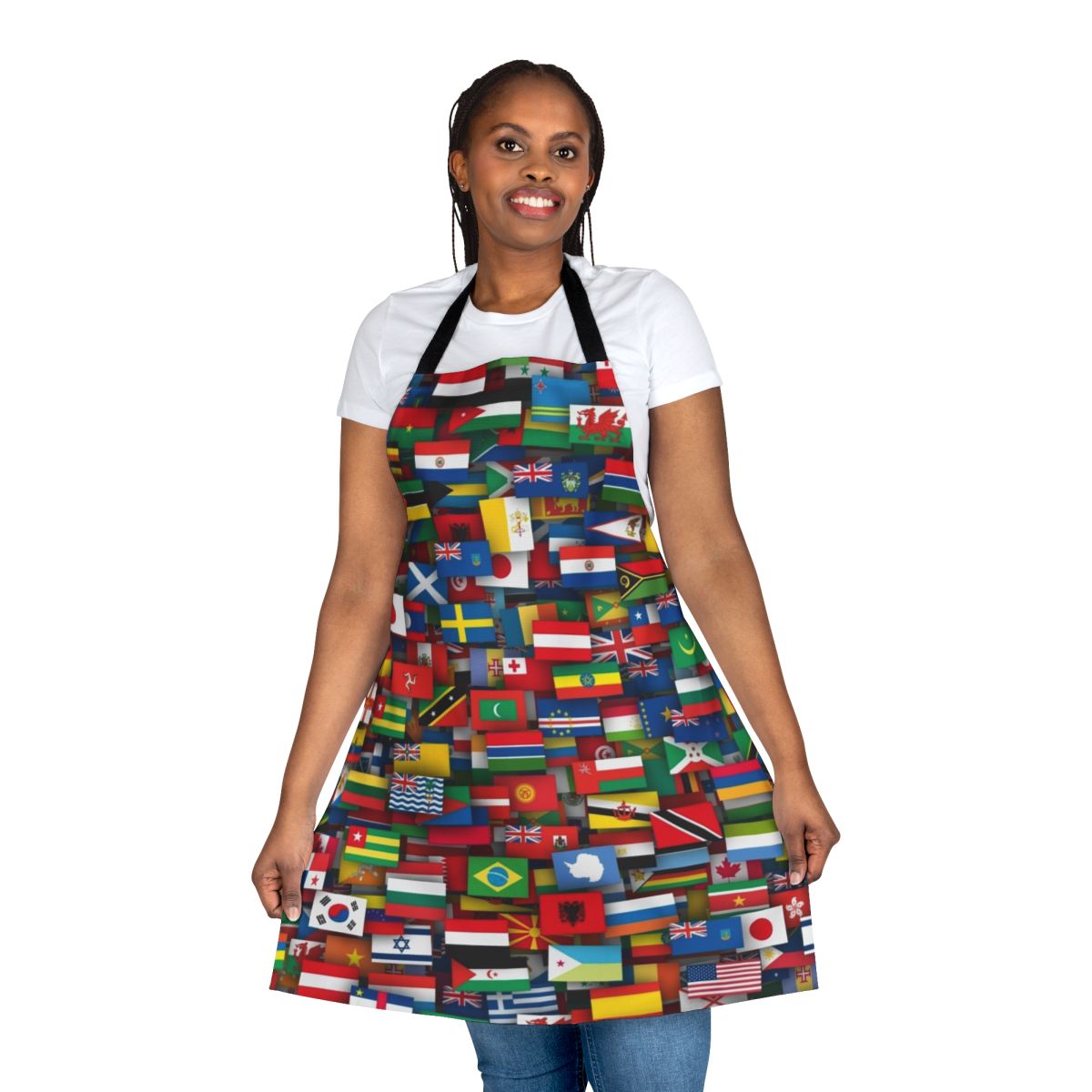 Apron featuring flags of all countries in the world
