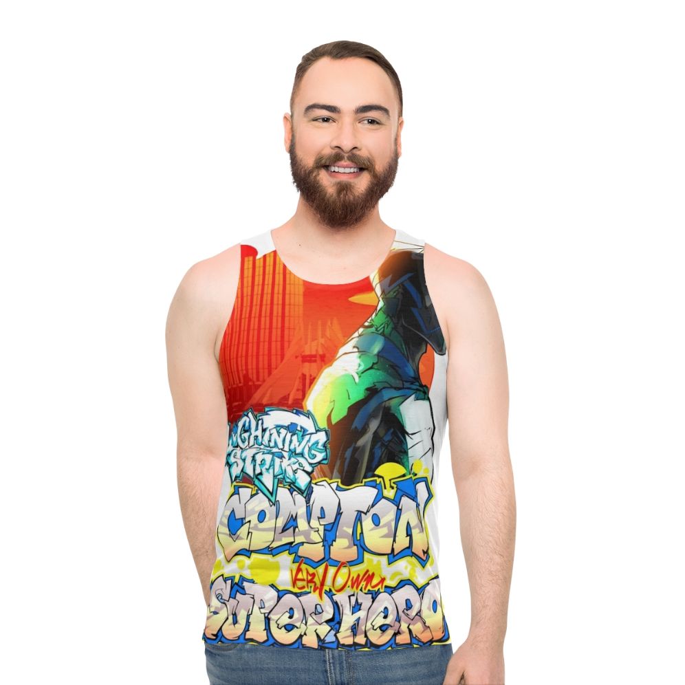 Compton Superhero Unisex Lightning Strike Tank Top