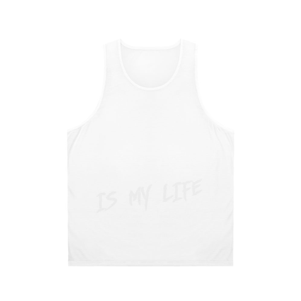 Unisex tank top with "Computer Is My Life" design