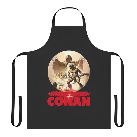 Conan Barbarian-Inspired Apron with Sword and Sorcery Artwork